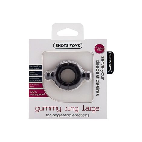 Gummy Ring - Large - Black - 2