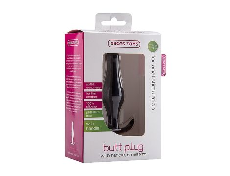 Butt Plug with Handle - Small - Black - 4