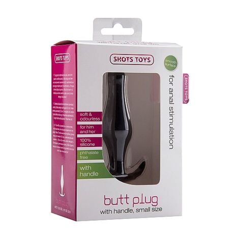 Butt Plug with Handle - Small - Black - 4