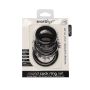 Round Cock Ring Set - Black - 3