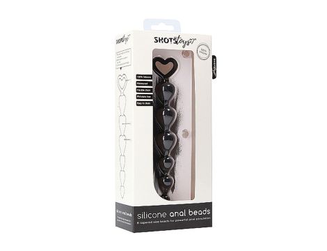 Silicone Anal Beads - Black - 2