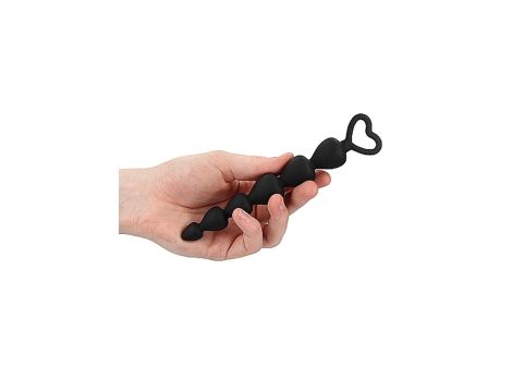 Silicone Anal Beads - Black - 4