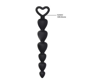 Silicone Anal Beads - Black - 5