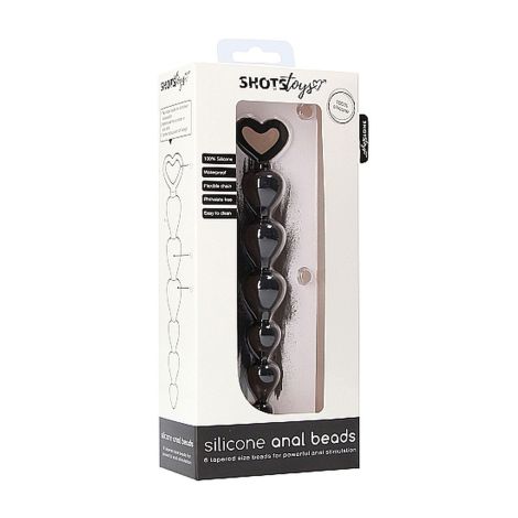 Silicone Anal Beads - Black - 2