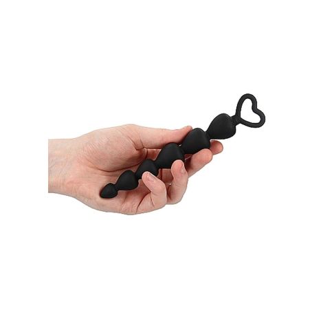 Silicone Anal Beads - Black - 4