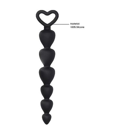 Silicone Anal Beads - Black - 5