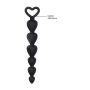 Silicone Anal Beads - Black - 6