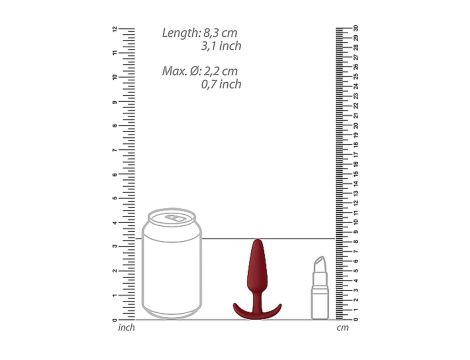 Slim Butt Plug - Red - 3