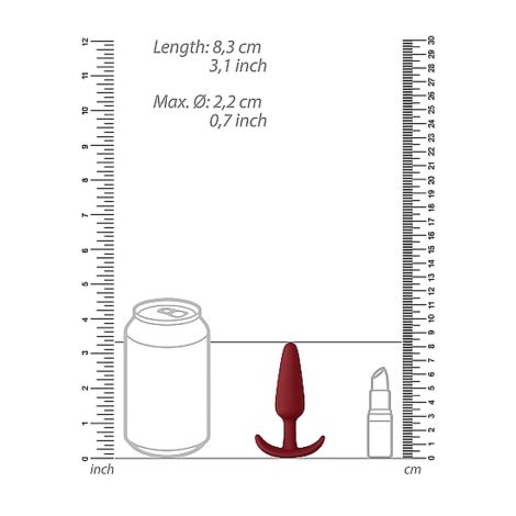 Slim Butt Plug - Red - 3