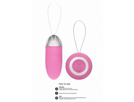 Ethan - Rechargeable Remote Control Vibrating Egg - Pink - 9