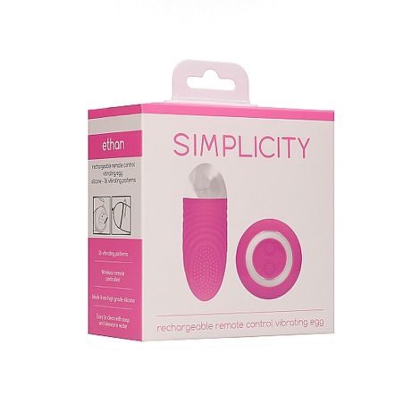 Ethan - Rechargeable Remote Control Vibrating Egg - Pink - 2