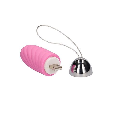 Ethan - Rechargeable Remote Control Vibrating Egg - Pink - 5