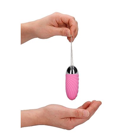 Ethan - Rechargeable Remote Control Vibrating Egg - Pink - 8