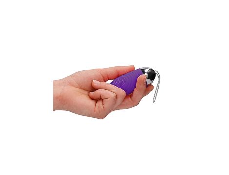 Ethan - Rechargeable Remote Control Vibrating Egg - Purple - 7