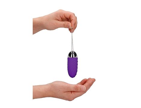 Ethan - Rechargeable Remote Control Vibrating Egg - Purple - 8