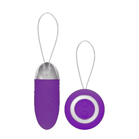 Ethan - Rechargeable Remote Control Vibrating Egg - Purple