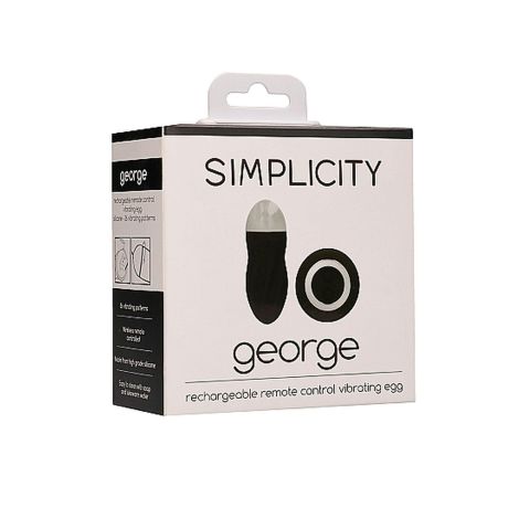 George - Rechargeable Remote Control Vibrating Egg - Black - 2