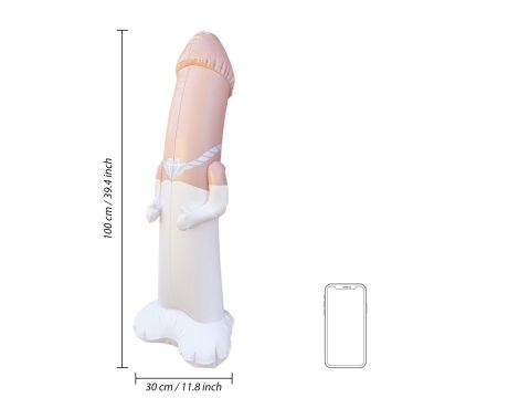 Inflatable Bride Bop Bag - Flesh - 3