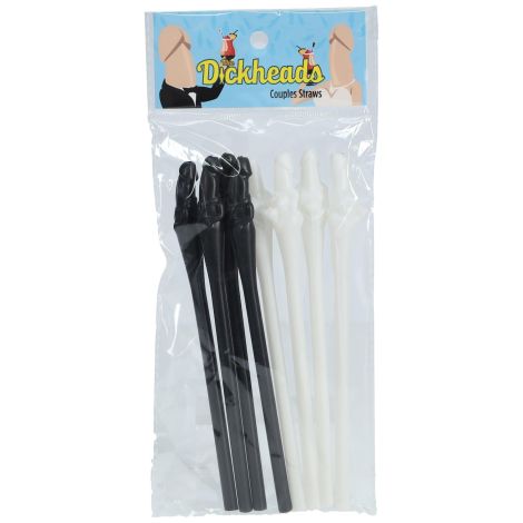 Couples Straws - Black and White - 2