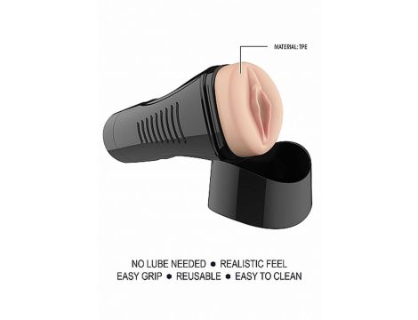 Self Lubrication Easy Grip Masturbator XL Vaginal - Flesh - 9