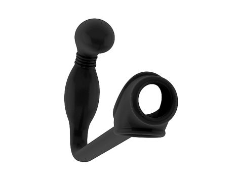 No.2 - Butt Plug with Cockring - Black