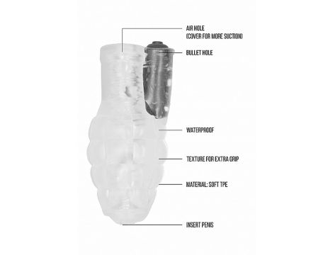 No.22 - Stroker - with vibrating bullet - Translucent - 12