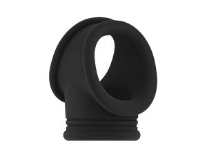 No.48 - Cockring with Ball Strap - Black - image 2