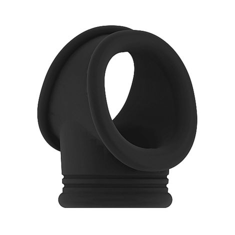 No.48 - Cockring with Ball Strap - Black