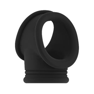 No.48 - Cockring with Ball Strap - Black