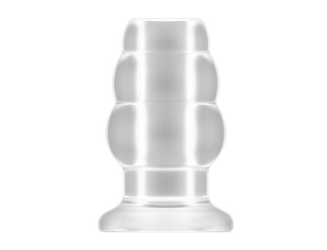 No.51 - Large Hollow Tunnel Butt Plug - 5 Inch - Translucent