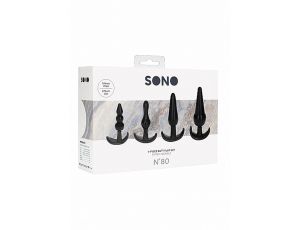 NO. 80 - 4-Piece Butt Plug Set - Black - image 2