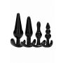 NO. 80 - 4-Piece Butt Plug Set - Black - 2