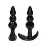 NO. 80 - 4-Piece Butt Plug Set - Black - 7