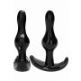 NO. 80 - 4-Piece Butt Plug Set - Black - 10