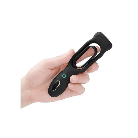 N0. 88 - Vibrating Rechargeable Cock Ring - Black - 7