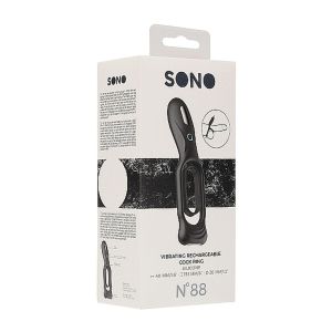 N0. 88 - Vibrating Rechargeable Cock Ring - Black - image 2