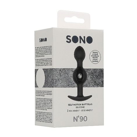 N0. 90 - Self Penetrating Butt Plug - Black - 2