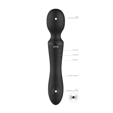 Enora - Wand & Vibrator - Black - 4