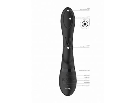 Wibrator Mira - Spinning G-spot Rabbit - Black - 3