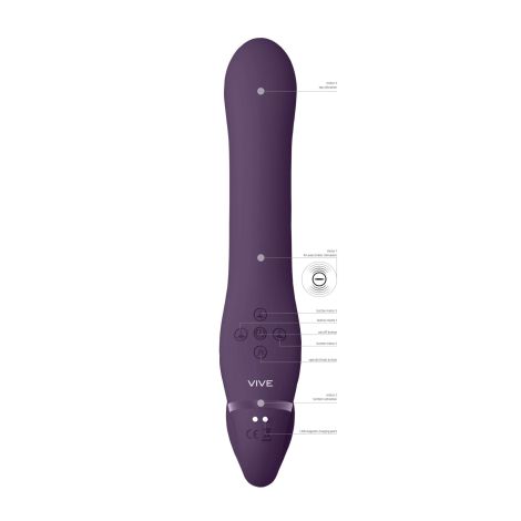 Ai - Dual Vibrating & Air Wave Tickler Strapless Strapon - 6