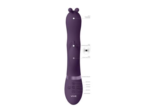 Gada - Vibrating Bunny Ear G-Spot Rabbit with Pulse Wave Shaft - 7