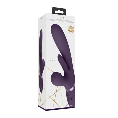 Kura - Thrusting G-Spot Vibrator with Flapping Tongue and Pulse Wave Stimulator - 2