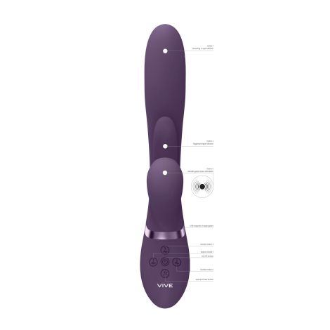 Kura - Thrusting G-Spot Vibrator with Flapping Tongue and Pulse Wave Stimulator - 8