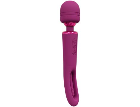 VIVE - Kiku - Rechargeable Double Ended Wand with Innovative G-Spot Flapping Stimulator - Pink