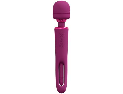 VIVE - Kiku - Rechargeable Double Ended Wand with Innovative G-Spot Flapping Stimulator - Pink - 2