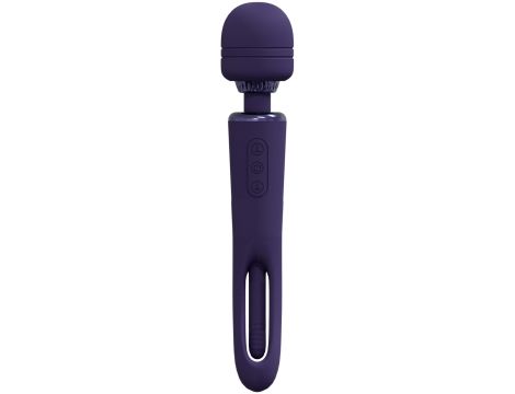 VIVE - Kiku - Rechargeable Double Ended Wand with Innovative G-Spot Flapping Stimulator - Purple - 2