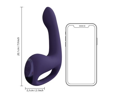 Riko - Rechargeable Triple Action Vibrator with Advanced Finger Motion & Pulse Wave Stimulator – Purple - 11