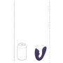 VIVE - Yuki - Rechargeable Dual Motor - G-Spot Vibrator with Massaging Beads - Purple - 7