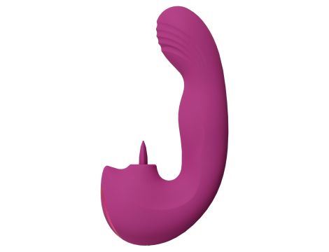 VIVE - Yumi - Rechargeable Triple Motor - G-Spot Finger Motion Vibrator and Flickering Tongue Stimulator - 4