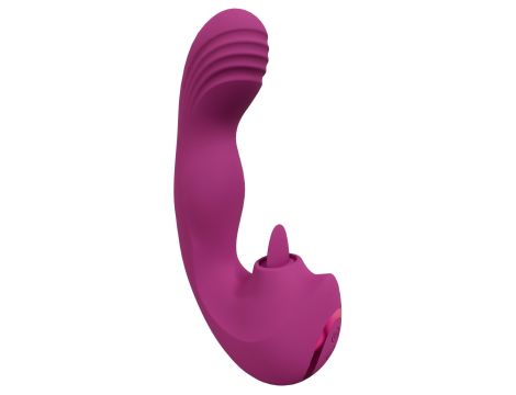 VIVE - Yumi - Rechargeable Triple Motor - G-Spot Finger Motion Vibrator and Flickering Tongue Stimulator - 5